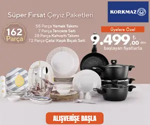 Korkmaz, Çeyiz Sandığından, Küçük Ev Aletlerine, Mutfak Aksesuarlarından, Tencereler ve Tavalara kadar tüm ev ihtiyaçlarınıza modern tasarım ve