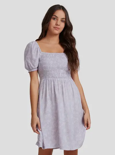 Perfect Summer Dresses Ideas for vacation travels -ROXY - Hello Petal Mini Dress