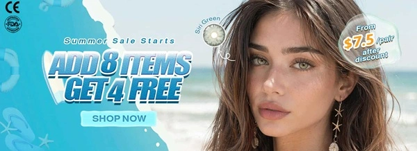 Natural looking colored contacts from Unicoeye summer sale